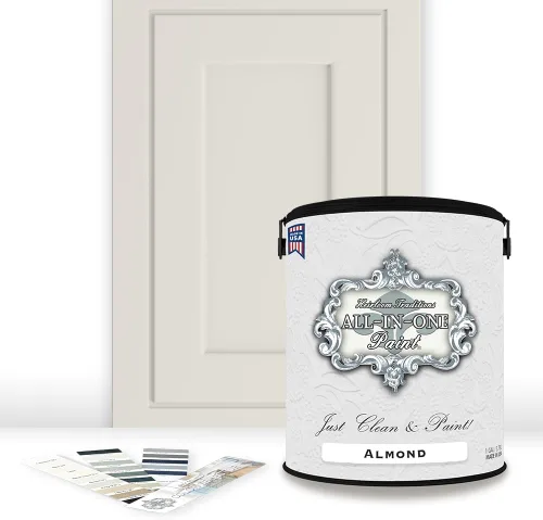 Miniatura 110 de Pintura TODO EN UNO, Abbey (gris cálido), Muestra de 8oz - Pintura duradera para gabinetes y muebles. Imprimación y capa superior incorporadas,