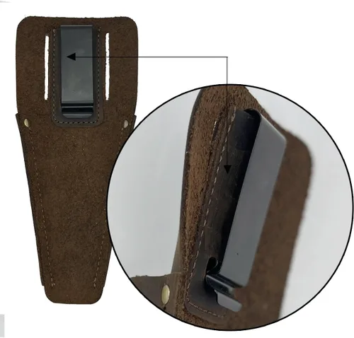 Miniatura 2 de Funda de podadora de cuero de jardín,Funda de herramienta para tijeras de podar de jardinería,Cubierta protectora de tijera duradera 2-Marrón