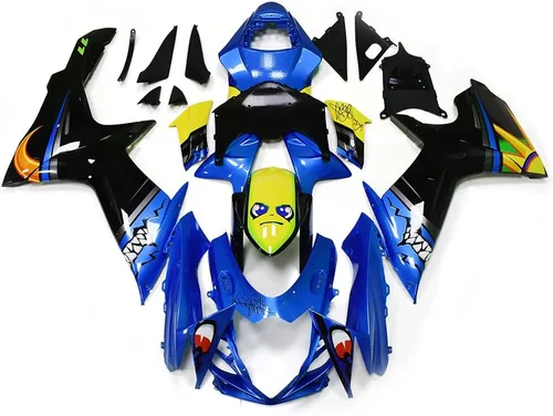 Miniatura 255 de Kit de carenado de inyección azul, negro y blanco para Suzuki GSXR600 GSX750 2006 2007 GSXR 600 GSX-R750 06 07 ABS Carenado de plástico completo