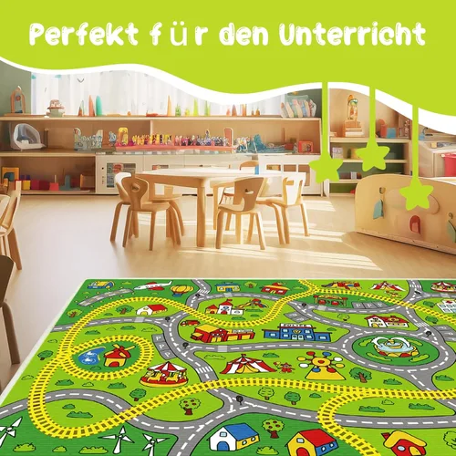 Miniatura 5 de Alfombra de juego para niños, alfombra educativa de 31 x 48 pulgadas, alfombra antideslizante de la vida urbana, alfombra de aprendizaje para niños