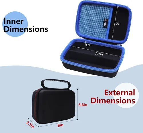 Miniatura 4 de Estuche LTGEM para Plumero de Aire Compatible con WOLFBOX MF100 / MF200 Plumero de Aire Eléctrico y Plumeros de Aire Comprimido, Negro (Solo Estuche)