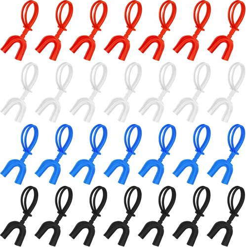 Miniatura 10 de Kanayu 30 unidades de protectores bucales suaves con correa, protector bucal para adultos y jóvenes, boxeo, baloncesto, hockey, lacrosse, lucha
