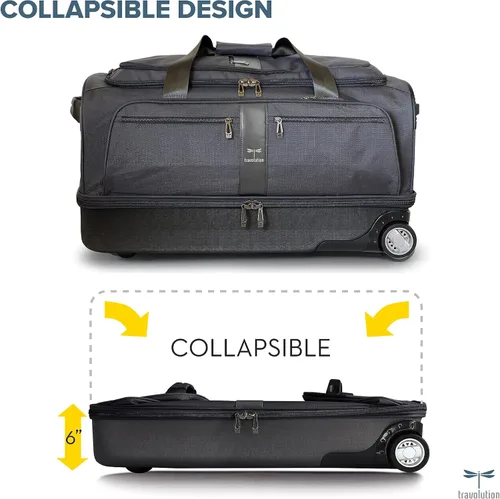 Miniatura 18 de Travolution Dance Bag with Garment Rack, 28 Inch Rolling Duffel With Wheels, Ideal for Competitions & Travel, Easy-assembly Lightweight Aluminum