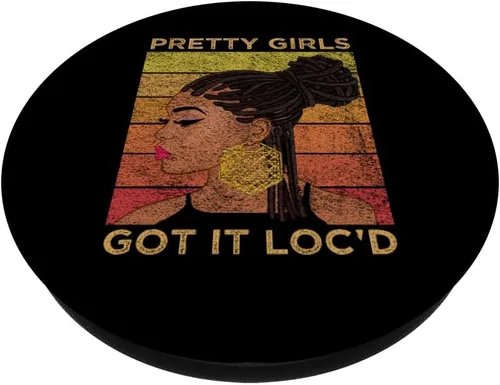 Miniatura 2 de Pretty Girls Got It Loc'd Dreadlocks Melanin Afro Lover regalo PopSockets intercambiables PopGrip