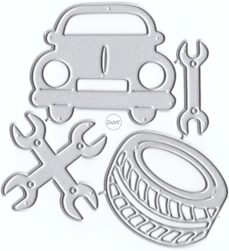 Miniatura 12 de DzIxY Troqueles de corte de metal para árbol de Navidad para camiones, kit de fabricación de tarjetas, troquelados, troquelados, álbumes de 6