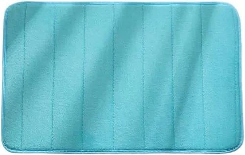 Miniatura 9 de Alfombra antideslizante de Baño para el Hogar, alfombra de lana de coral, absorción de agua, antideslizante, espuma viscoelástica, absorbente, Rojo