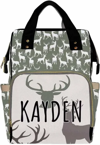 Miniatura 21 de Mochilas personalizadas con nombre personalizado para bebé, bolsa de pañales con monograma con bolsillos térmicos para adultos y niños, impermeable