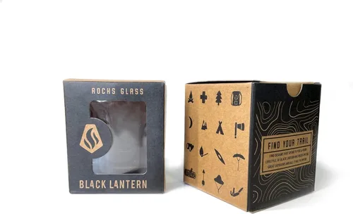 Miniatura 4 de Black Lantern Juego de vasos de whisky - Vasos cortos de paisaje forestal estilo tradicional para bourbon, whisky escocés y cócteles - Vasos de roca