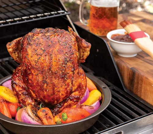 Miniatura 4 de Nordic Ware 365 - Bote de cerveza para interiores y exteriores, asador de pollo, 11 x 3 pulgadas, marrón