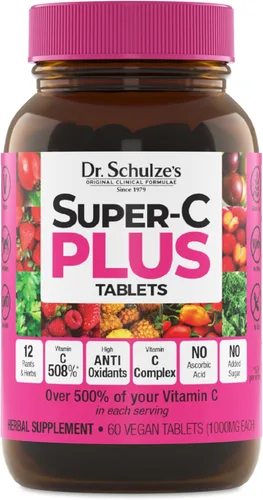 Miniatura 8 de Dr. Schulze's Super-C Plus - Suplemento de vitamina C para apoyo inmunológico - Salud de la piel y apoyo antioxidante - Fórmula de alta potencia