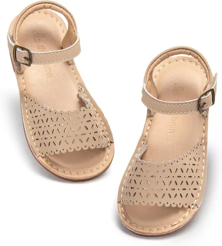Miniatura 14 de THEE BRON Sandalias de gladiador para niñas pequeñas, zapatos cómodos acolchados para jugar en verano de princesa