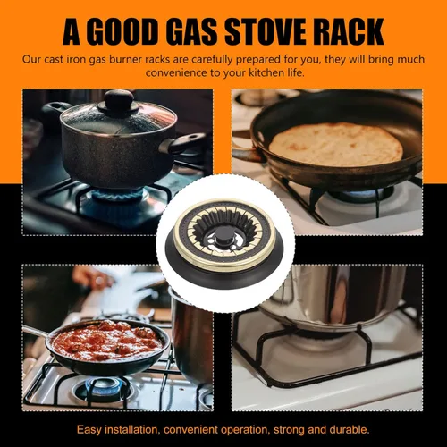Miniatura 6 de Mobestech Wok Ring - Soporte para estufa de gas, repuesto para quemador de gas, estufa de gas, anillos reductores para utensilios de cocina, estufa