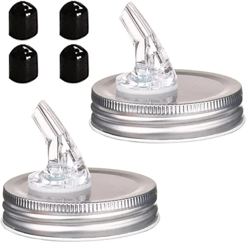 Miniatura 16 de Tarro con pico vertedor Mason Jar. Picos vertedores de flujo libre para tarro Mason Jar, tarro Mason para pico de boca regular tamaño 70mm Paquete