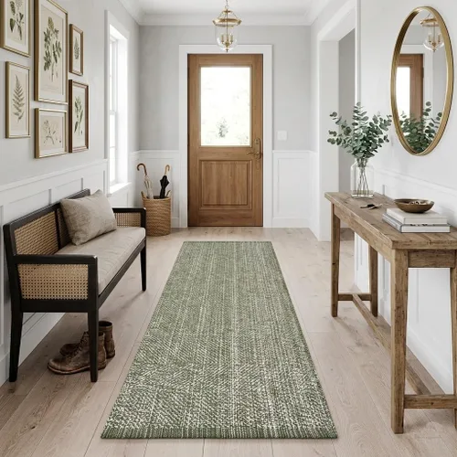 Miniatura 44 de LEEVAN Alfombra de Área Lavable de 4 x 6 pies, Alfombra de Algodón Tejida a Mano para Sala de Estar, Alfombras Trenzadas Blancas para Dormitorio