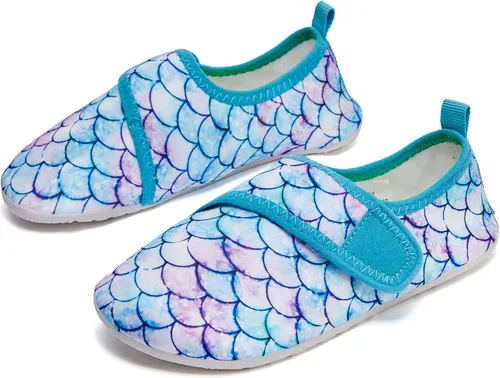 Miniatura 9 de HIITAVE Zapatos acuáticos antideslizantes para la playa, natación, secado rápido, calcetines acuáticos para niños y niñas pequeños