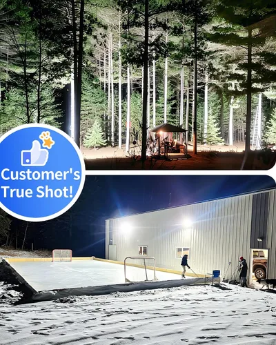 Miniatura 4 de Luz de inundación LED de 200 W para exteriores con enchufe+cable de 10 pies, luz de seguridad súper brillante de 24000 lúmenes, luz de trabajo LED