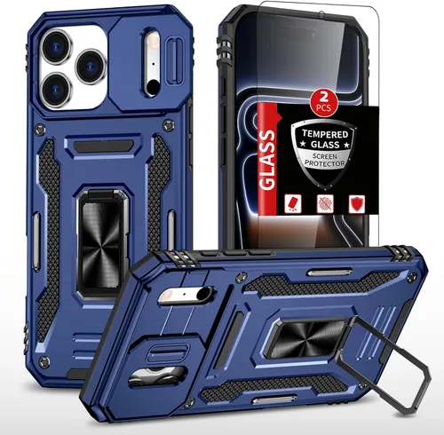 Miniatura 34 de Funda para iPhone 12 Pro Max con 2 protectores de pantalla, cubierta deslizante integrada para cámara para 12Pro Max, funda para teléfono