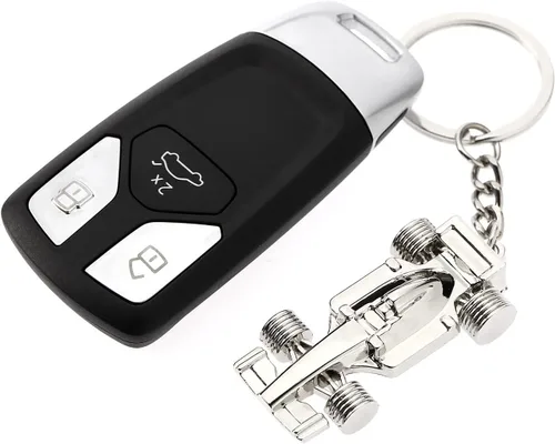Miniatura 2 de Create Idea 2 llaveros de coche de carreras F1 de metal Fórmula 1, llavero de coche de carreras, bolso de mano, regalo especial para cumpleaños