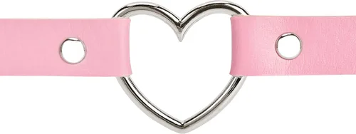 Miniatura 3 de Gargantilla de piel sintética ajustable con corazón para mujer