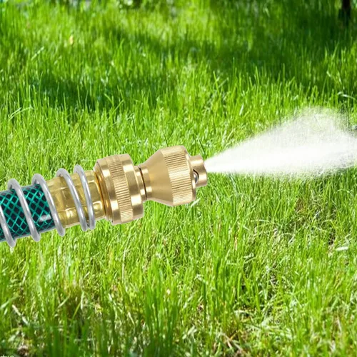 Miniatura 7 de HYDRO MASTER Boquilla de manguera ajustable de latón, latón macizo, rociador de presión de giro ajustable