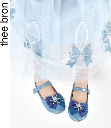 Miniatura 7 de THEE BRON Zapatos de vestir para niñas pequeñas, zapatos planos de ballet Mary Jane, zapatos de fiesta de princesa