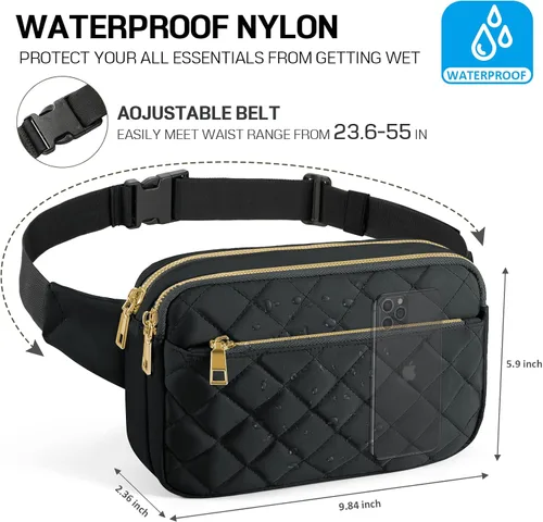 Miniatura 5 de CXWMZY - Riñoneras para mujeres y hombres, bolsa de cintura para niñas, niños, adolescentes; linda riñonera casual con múltiples bolsillos y correas