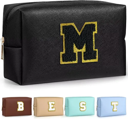 Miniatura 92 de TOPEAST - Bolso de maquillaje para mujer, G Blanco nacarado-rosa