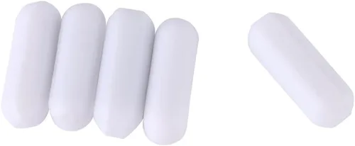5pcs PTFE agitador magnético mezclador agitador bar, color blanco, barra de laboratorio de barra de agitación, barra de placa de agitación (5X15mm)