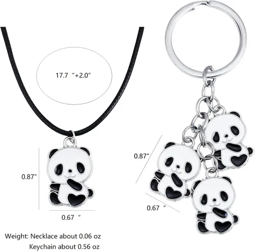 Miniatura 4 de Collar de panda, precioso panda llavero panda pulsera panda joyería