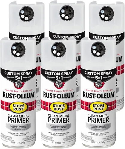 Miniatura 10 de Rust-Oleum 7780830-6PK Stops Rust Spray de Imprimación de Metal Limpio, 12 Oz, Paquete de 6
