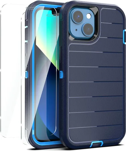 Miniatura 20 de YmhxcY Funda para iPhone 12/iPhone 12 Pro [2 Protectores de Pantalla de Vidrio Templado] Cubierta Duradera de 3 Capas A Prueba de Caídas/Funda