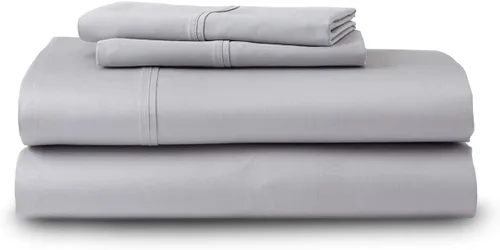 GhostBed King Cooling - Juego de sábanas de lujo de algodón Supima y Tencel, resistente a las arrugas, con bolsillos profundos, 6 piezas, color gris
