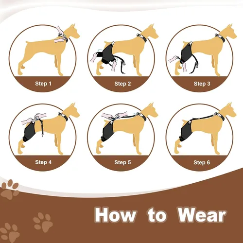 Miniatura 6 de Rodillera para perro para desgarro del ligamento cruzado anterior, diseño de bolsa de aire para aliviar el dolor en las articulaciones, lesiones