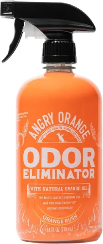 Miniatura 11 de ANGRY ORANGE Eliminador de olores de mascotas para orina de perros y gatos, manchas de alfombras y olores fuertes, limpiador de cítricos con aceite