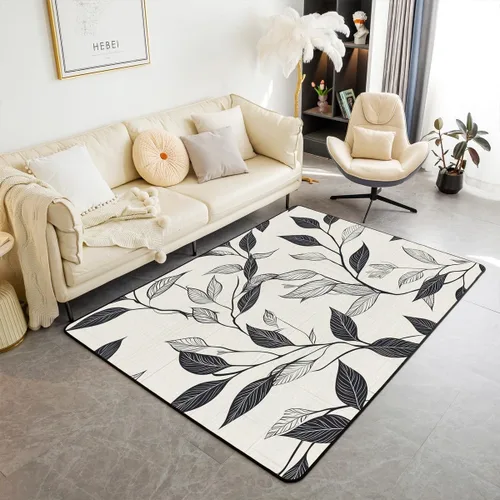 Miniatura 14 de Feelyou Linda alfombra decorativa de hongos para sala de estar, alfombra de área de hongos de dibujos animados de 3 x 5 para niños, niñas