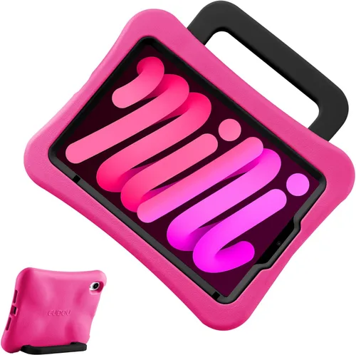 Miniatura 21 de Funda para Niños para iPad mini 7 (A17 Pro) 2024/iPad Mini6 2021, Peso Ligero Resistente/A Prueba de Golpes/A Prueba de Caídas con Asa/Soporte