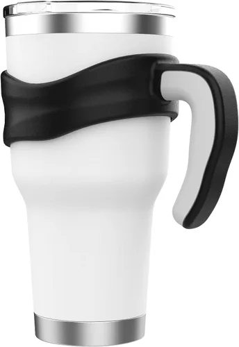 Mango de vaso para vaso YETI Rambler, Rtic de 30 onzas, diseño anterior, Sic, OZARK TRAIL y más, sin BPA (solo asa) (negro)