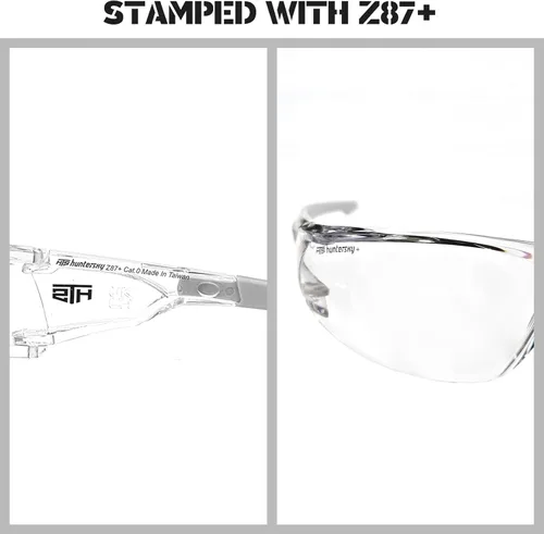 Miniatura 4 de HTS HUNTERSKY ANSI Z87.1 Gafas de seguridad antivaho envolventes transparentes, gafas de laboratorio para pickleball y química con resistencia a