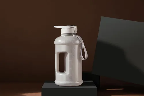 Miniatura 5 de H2O Capsule INSPO Botella de agua de medio galón con marcador de tiempo y popote. Motivacional seguidor de hidratación. Jarra grande sin BPA, segura