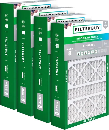 Miniatura 19 de Filterbuy Filtro de aire MERV 8 Essential Dust & Allergy Defense de 10 x 17 x 2 pulgadas (paquete de 4), filtros exteriores plisados electrostáticos