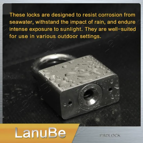 Miniatura 8 de LanuBe Candados marinos de acero inoxidable 304 con igual llave para uso en exteriores, cuerpo de 1-9/16 pulgadas de ancho, cuerpo de acero