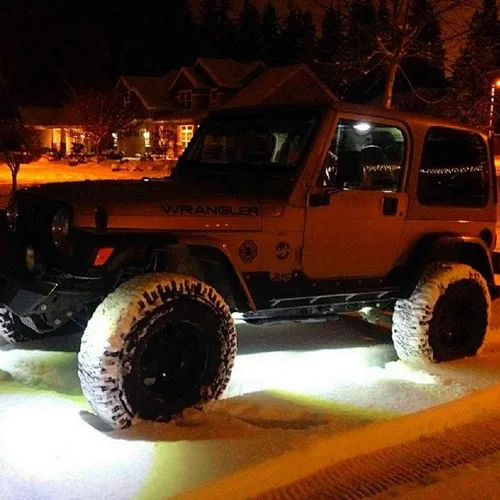 Miniatura 6 de Luz LED de 4 cápsulas para Jeep, ATV, SUV, todoterreno, coche, camión, barco, mapa, luces de carga, bajo la carrocería, luz LED de neón, Blanco