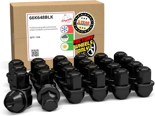 Miniatura 13 de Wheel Accessories Parts 24 tuercas de llanta estilo OEM M14x1.5 14x1.5 rosca OEM de 1.77 pulgadas de largo cromadas 7/8 pulgadas 0.866 in Cromo