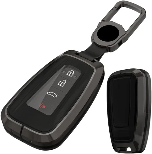 Miniatura 9 de Funda de aleación de metal para llavero, compatible con Toyota Camry RAV4, Highlander, Corolla, Avalon, C-HR, Prius, GT86, control remoto sin llave