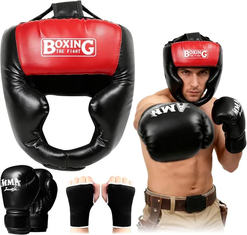 Miniatura 10 de YORWHIN Sparring Head Guard with Gloves - Boxing Safety Headgear for MMA, Kickboxing, Muay Thai & Boxing - Adult & Kids