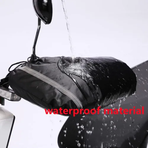 Miniatura 2 de Ibluelover Guantes Manguito de Manillar de Motocicleta para Clima Frío Mitones Impermeables de Conducción Resistentes al Viento Protectores de Manos