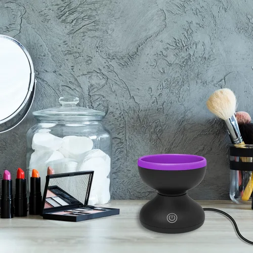 Miniatura 6 de Catcan Limpiador de brochas de maquillaje eléctrico - Máquina limpiadora automática de cepillos cosméticos USB para brochas de maquillaje de belleza