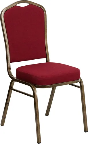 Miniatura 39 de Flash Furniture HERCULES Series - Silla apilable para banquetes con respaldo de corona en tela negra con estampado, marco de vena plateada Tela
