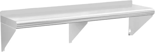 Miniatura 27 de Estante de acero inoxidable de 12 x 36 pulgadas, estantes de acero inoxidable comerciales de 300 libras para montaje en pared, estantes de metal 1