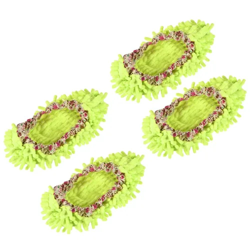 Miniatura 10 de MECCANIXITY Funda para zapatos de limpieza lavables multifunción de chenilla de microfibra plumero, pantuflas de fregona para pies, herramientas